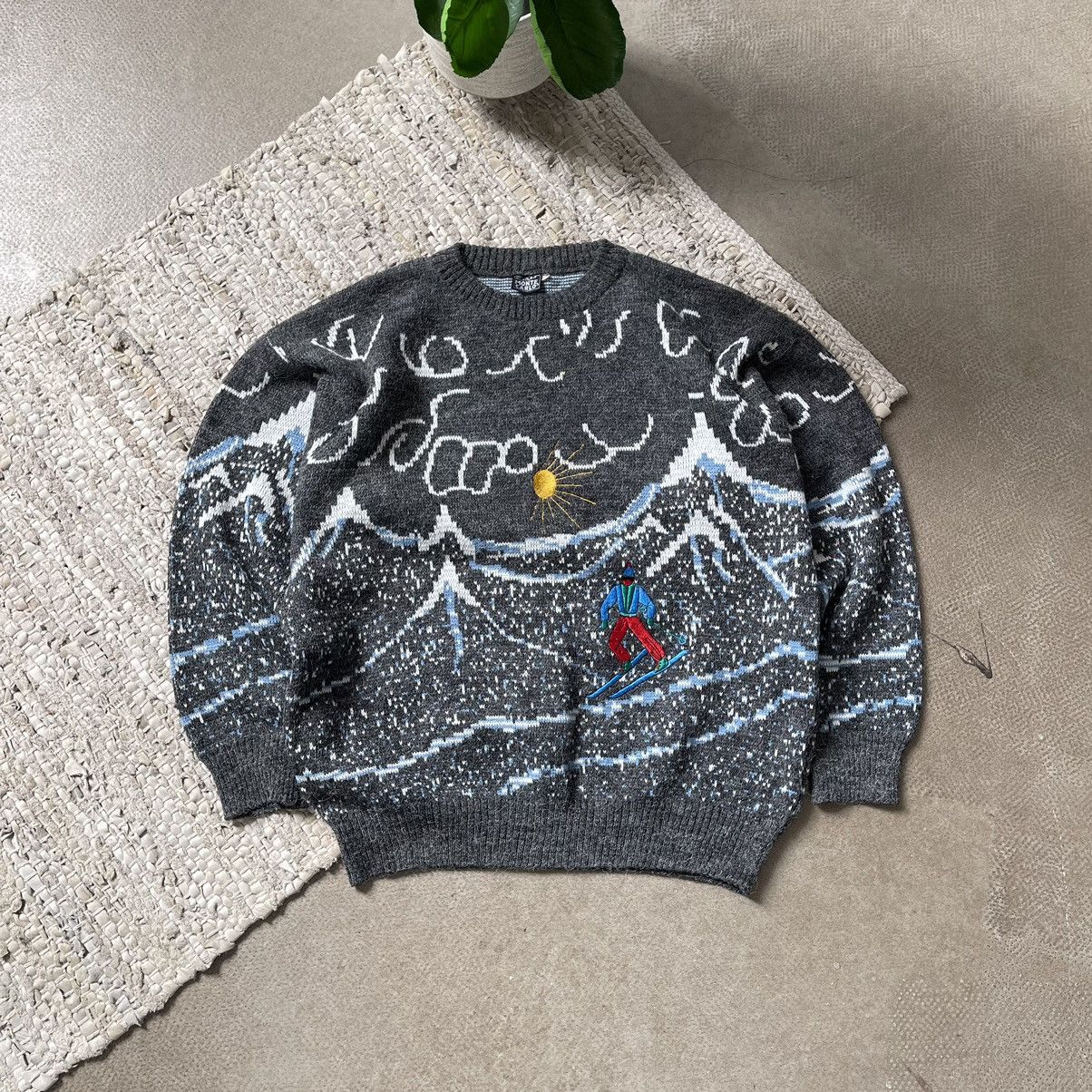 Vintage Knit Sweater Wool Polaycryl 52 streetwear