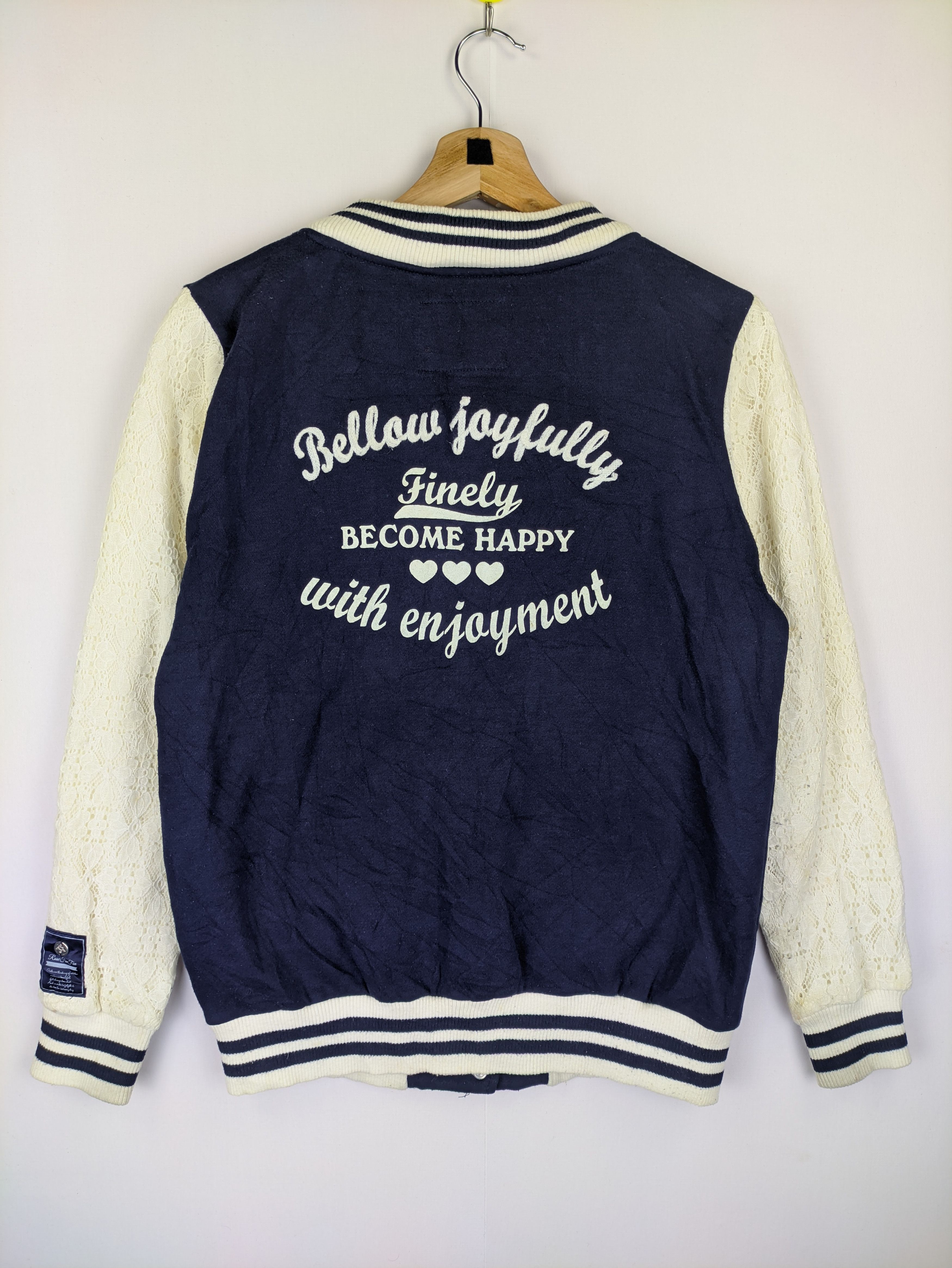 Japanese Brand Steals🔥Varisty Jacket Rose Fanfan for Girl Size S / US 4 / IT 40 - 2 Thumbnail