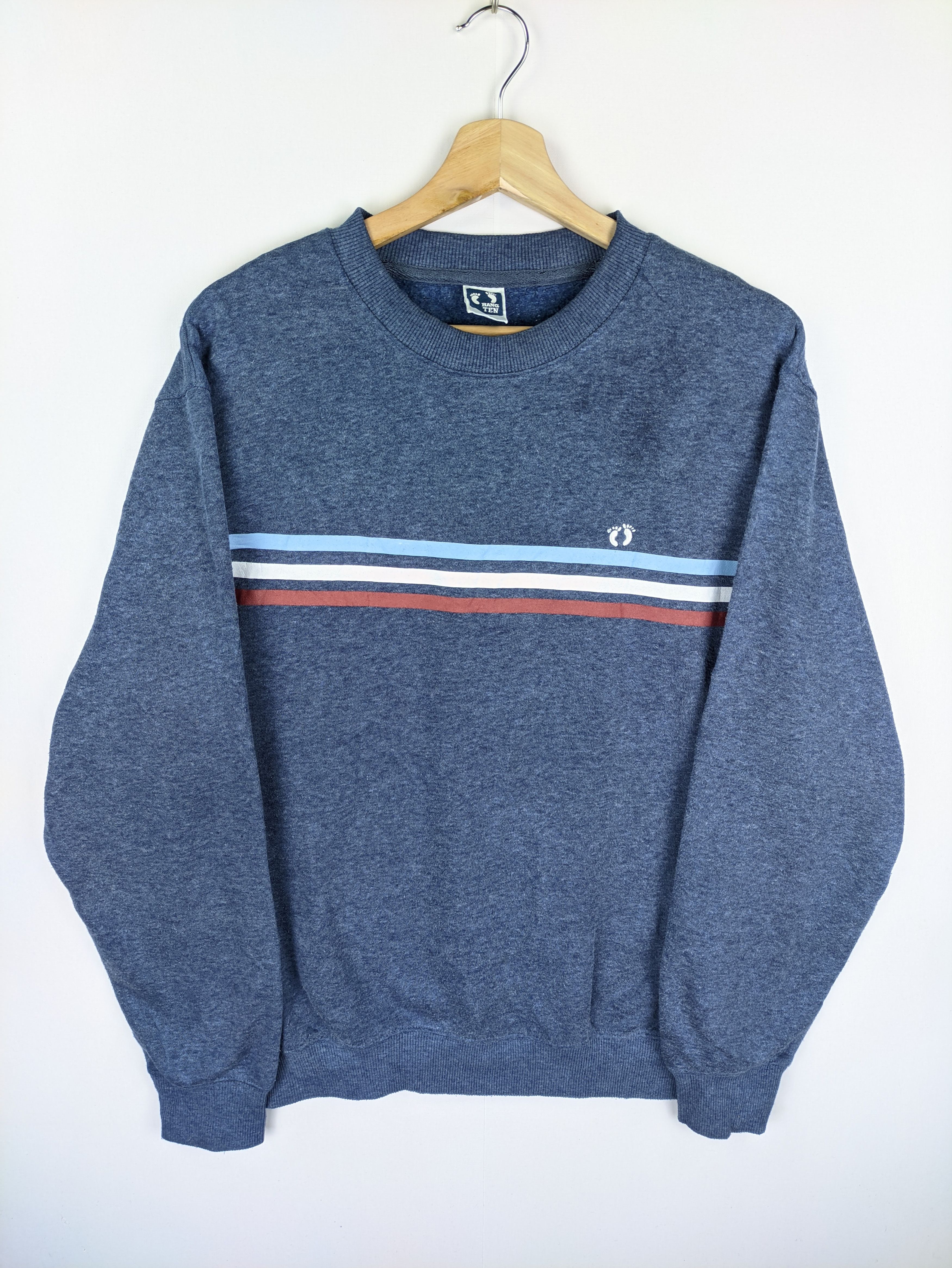 Hang Ten Steals🔥Sweatshirt Hang Ten Stripes Logo Color Size US M / EU 48-50 / 2 - 7 Thumbnail