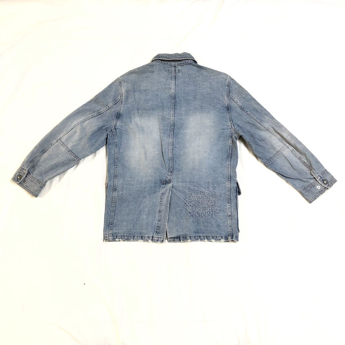 Japanese Brand Sequen’ Japan Distressed Denim Chore Jacket Size US S / EU 44-46 / 1 - 13 Thumbnail