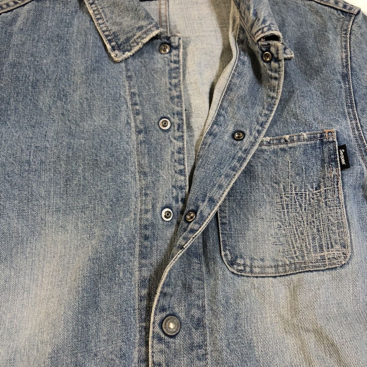 Japanese Brand Sequen’ Japan Distressed Denim Chore Jacket Size US S / EU 44-46 / 1 - 4 Thumbnail