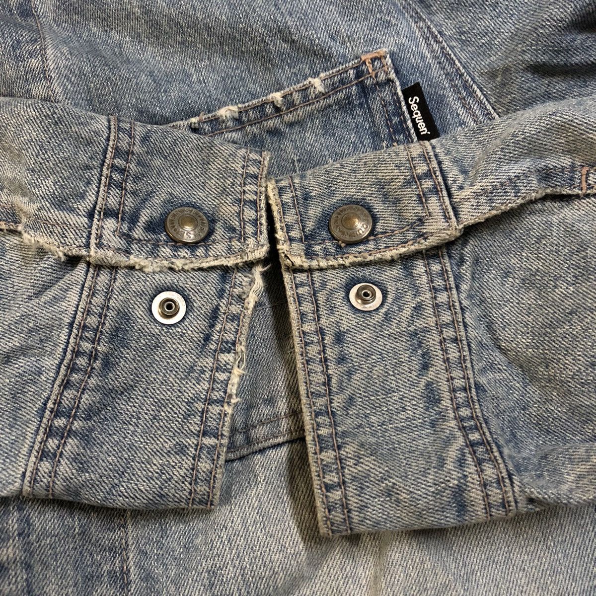 Japanese Brand Sequen’ Japan Distressed Denim Chore Jacket Size US S / EU 44-46 / 1 - 7 Thumbnail