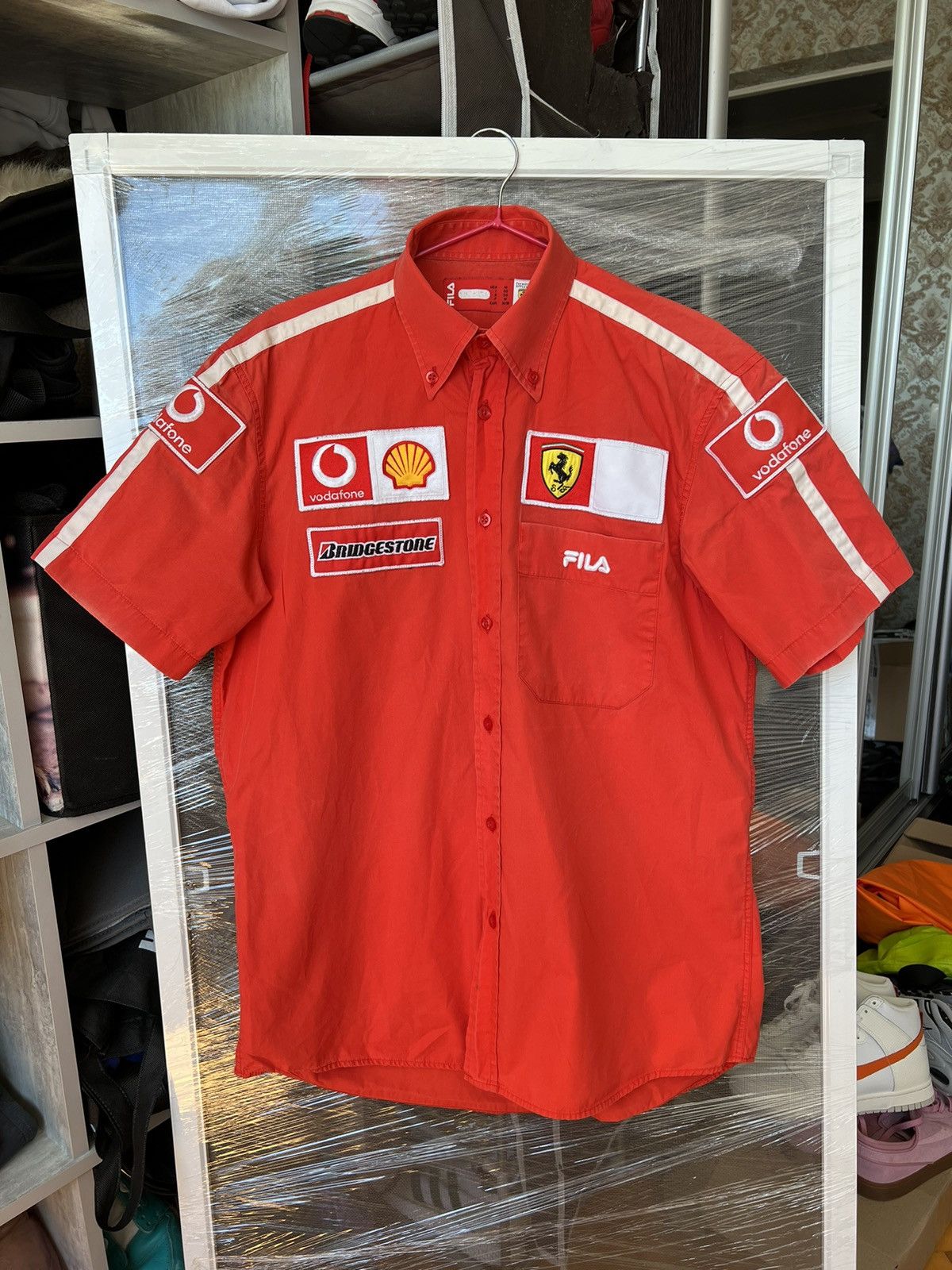 Ferrari × Vintage Vintage Racing Ferrari Fila Team Button Up Shirt y2k Size US M / EU 48-50 / 2 - 1 Thumbnail