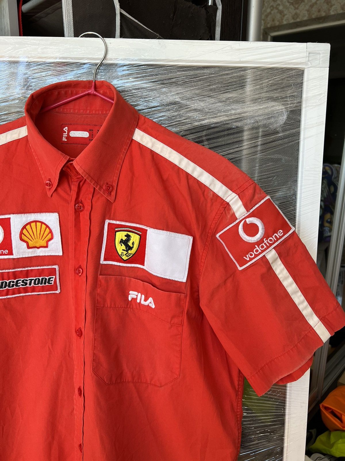 Ferrari × Vintage Vintage Racing Ferrari Fila Team Button Up Shirt y2k Size US M / EU 48-50 / 2 - 3 Thumbnail