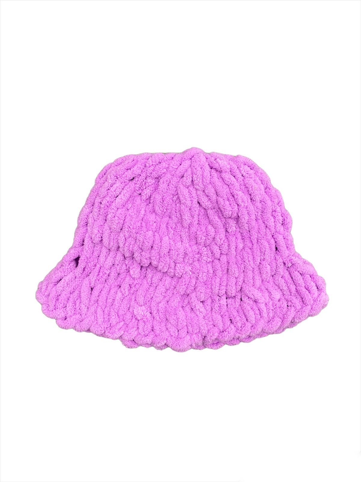 Handmade × Japanese Brand Handmade Knitted Fluffy Plush Panama Bunny Rabbit Style Size ONE SIZE - 3 Thumbnail