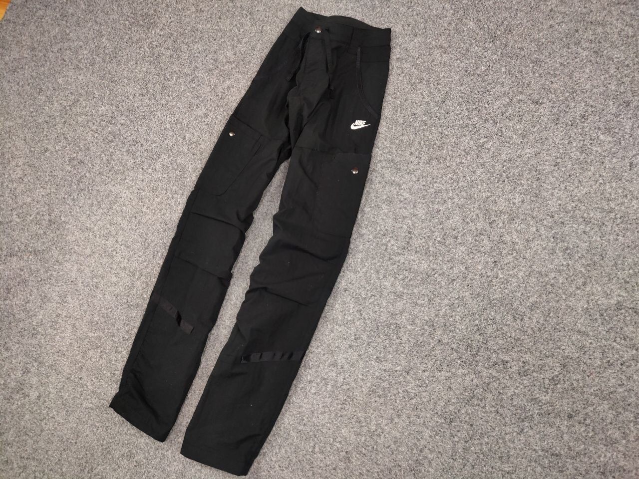 Nike New Vintage 90's Nike Cargo Black Baggy Women's Pants Size 27" / US 4 / IT 40 - 3 Thumbnail