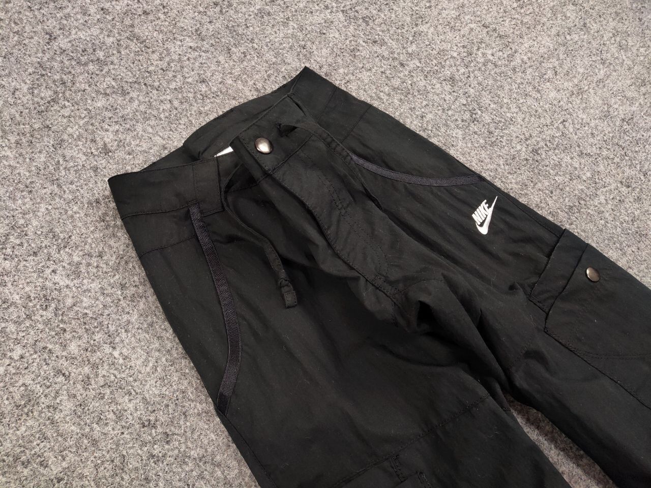 Nike New Vintage 90's Nike Cargo Black Baggy Women's Pants Size 27" / US 4 / IT 40 - 11 Thumbnail