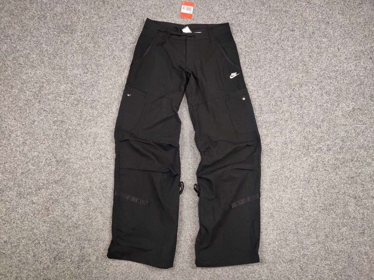 Nike New Vintage 90's Nike Cargo Black Baggy Women's Pants Size 27" / US 4 / IT 40 - 13 Thumbnail