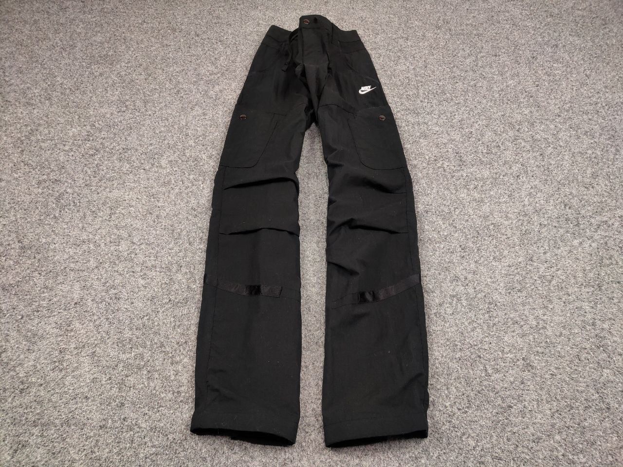 Nike New Vintage 90's Nike Cargo Black Baggy Women's Pants Size 27" / US 4 / IT 40 - 2 Thumbnail