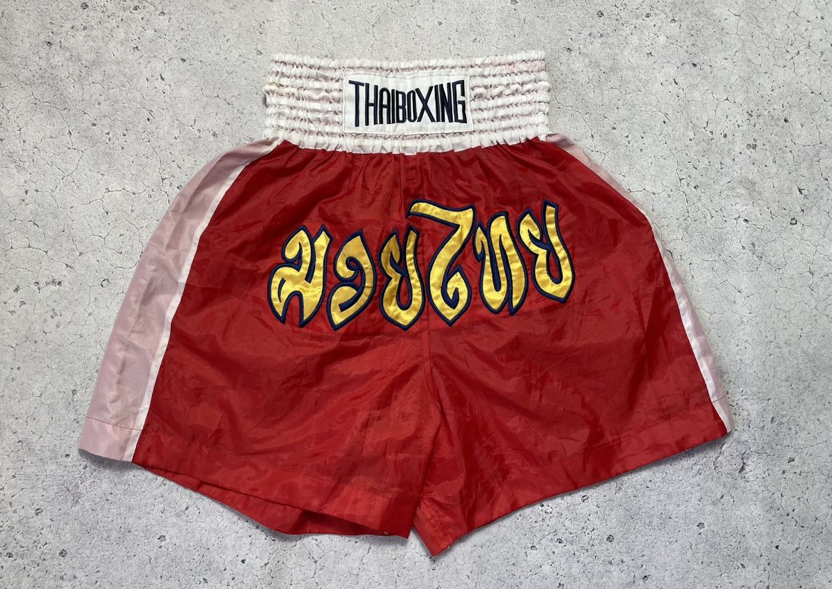 Japanese Brand × Vintage Vintage Muay Thai Shorts Thaiboxing Size US 36 / EU 52 - 1 Thumbnail