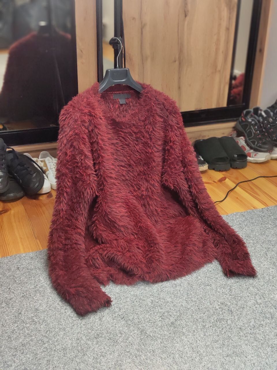 Japanese Brand Vintage Japanese Dark Mohair Style Fuzzy Crewneck Sweater Size US M / EU 48-50 / 2 - 16 Thumbnail