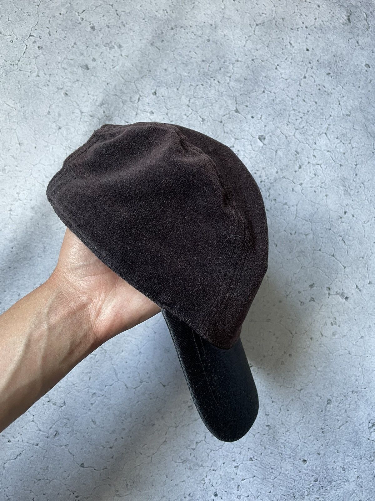 Jordan Brand × Nike × Vintage Jordan Fleece Brown Cap Vintage Size ONE SIZE - 6 Thumbnail