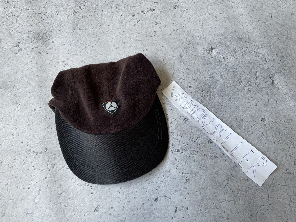 Jordan Brand × Nike × Vintage Jordan Fleece Brown Cap Vintage Size ONE SIZE - 8 Thumbnail