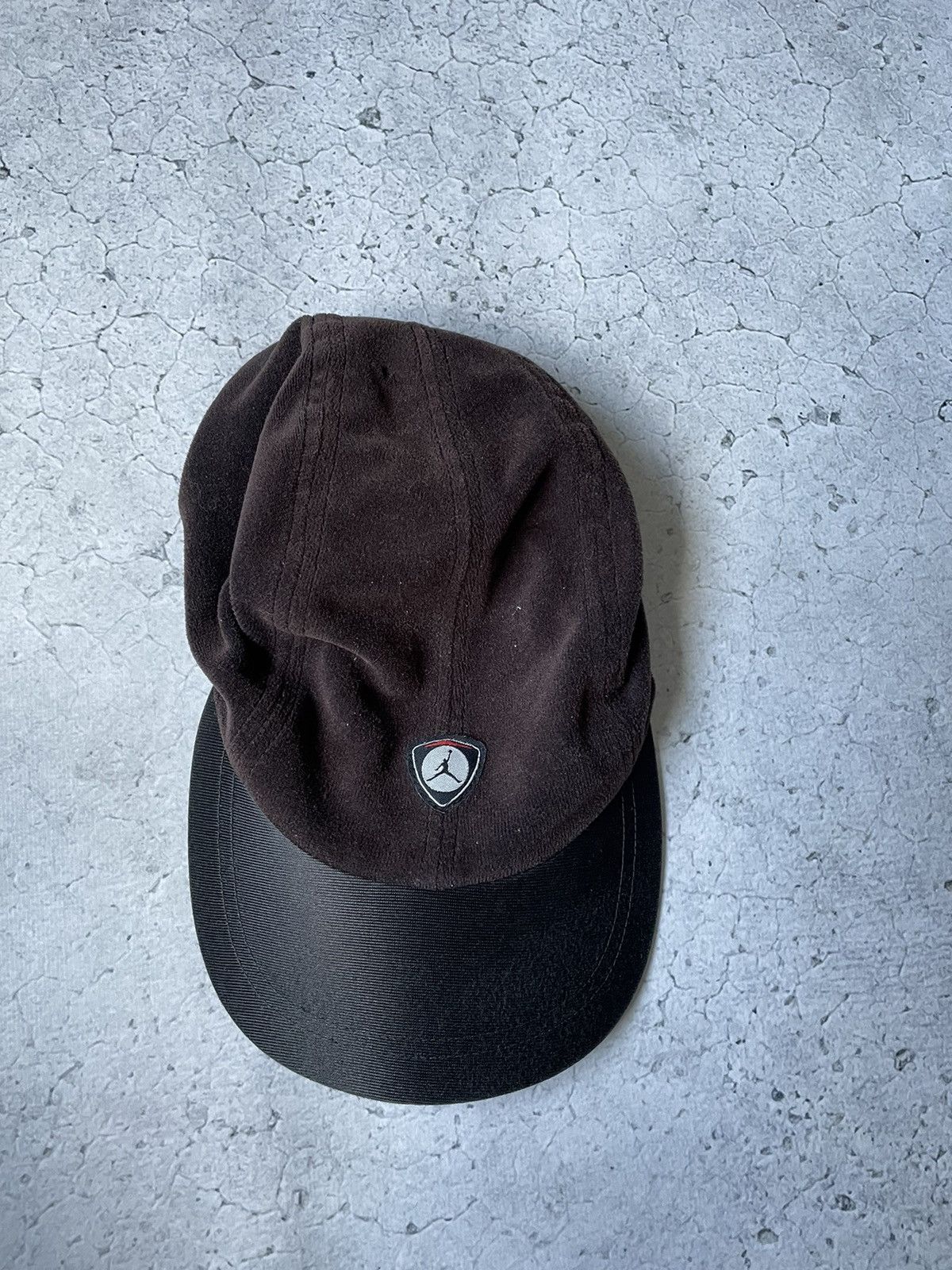 Jordan Brand × Nike × Vintage Jordan Fleece Brown Cap Vintage Size ONE SIZE - 5 Thumbnail