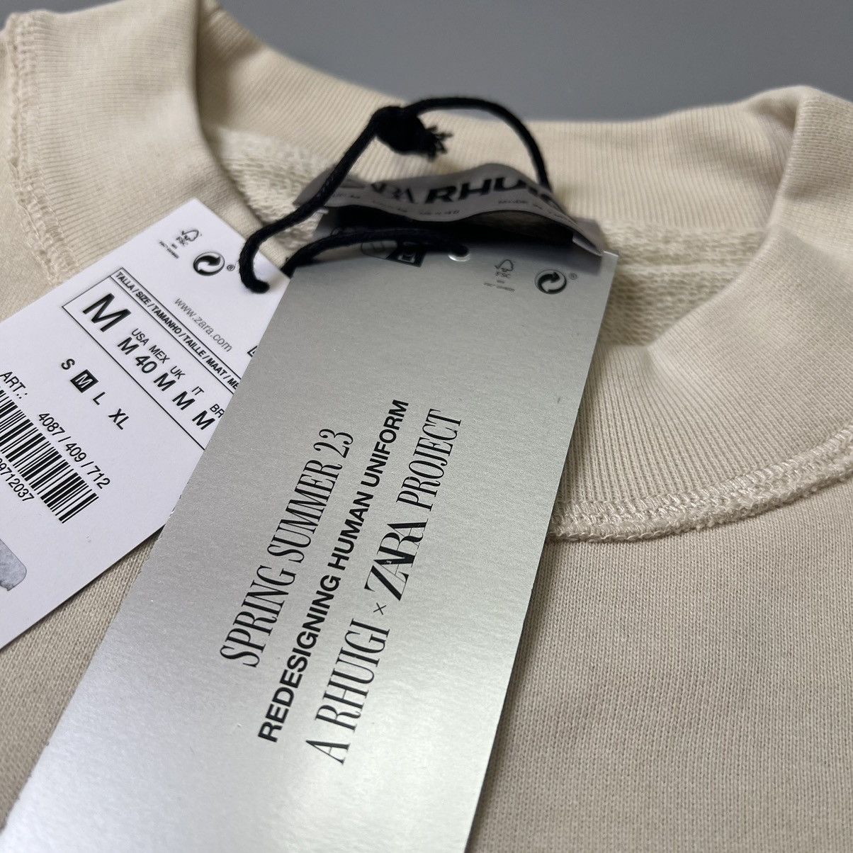 Rhude × Zara RHUDE x Zara NEW beige logo sweatshirt Size US M / EU 48-50 / 2 - 15 Thumbnail