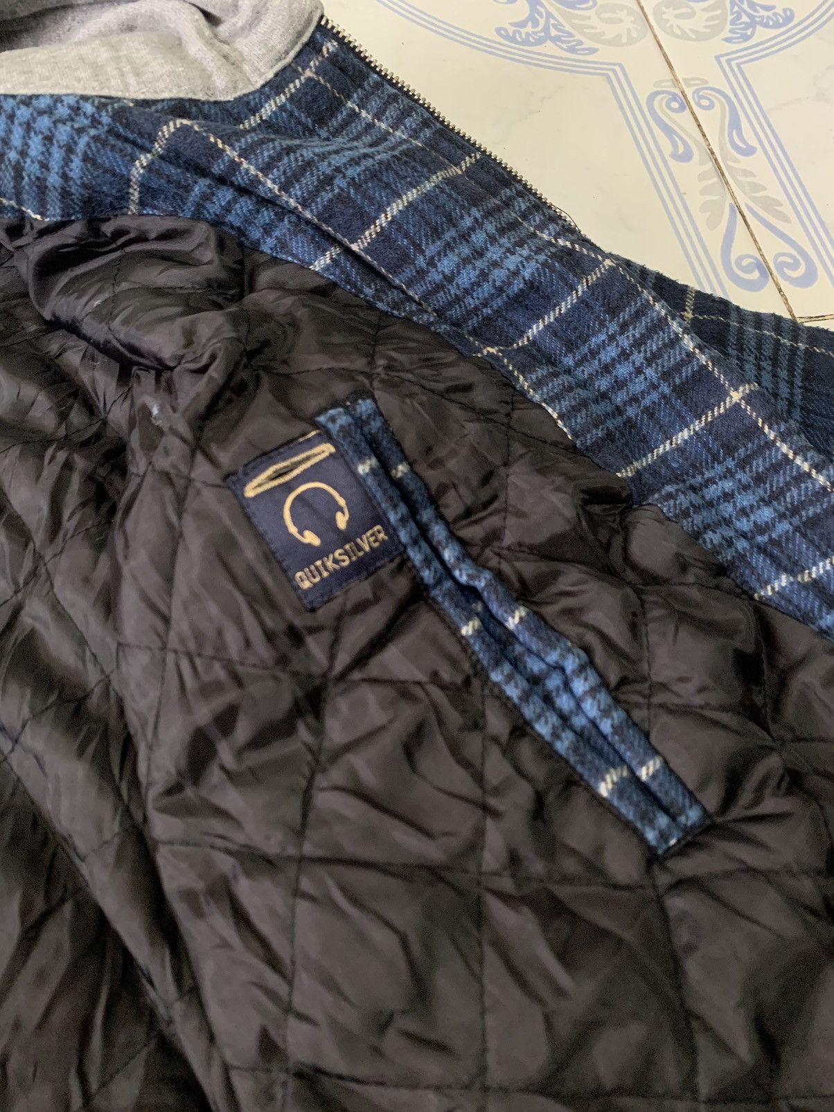 Quiksilver Quiksilver Checkered Jacket Hooded & Quilted Inner Size US XL / EU 56 / 4 - 14 Thumbnail