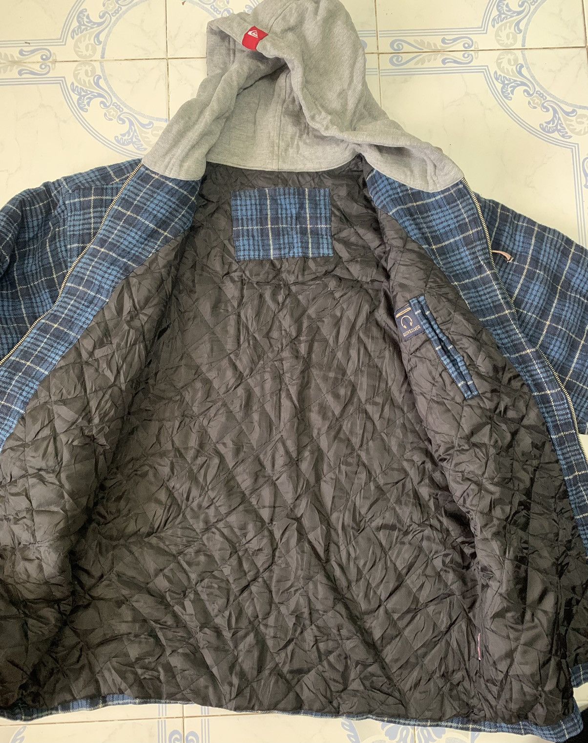 Quiksilver Quiksilver Checkered Jacket Hooded & Quilted Inner Size US XL / EU 56 / 4 - 13 Thumbnail
