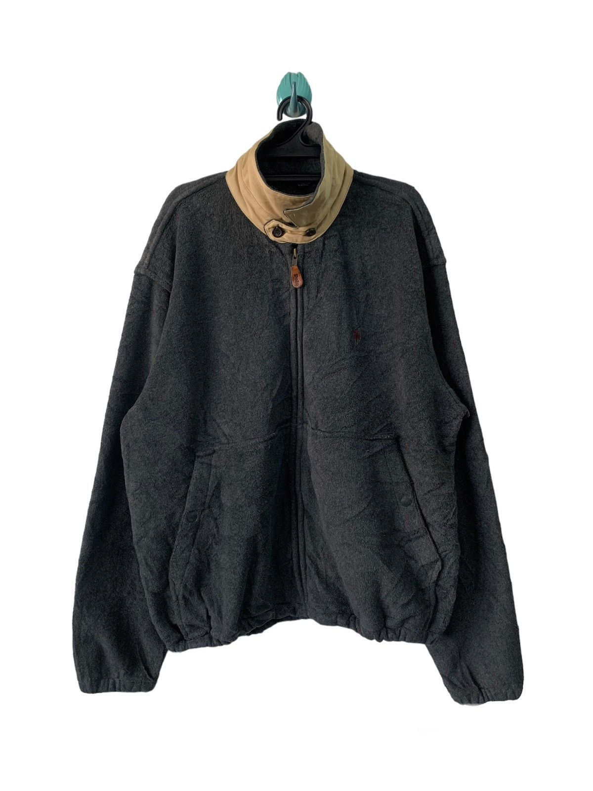 Vtg Polo by Ralph Lauren Polyester Microfiber Fleece Jacket