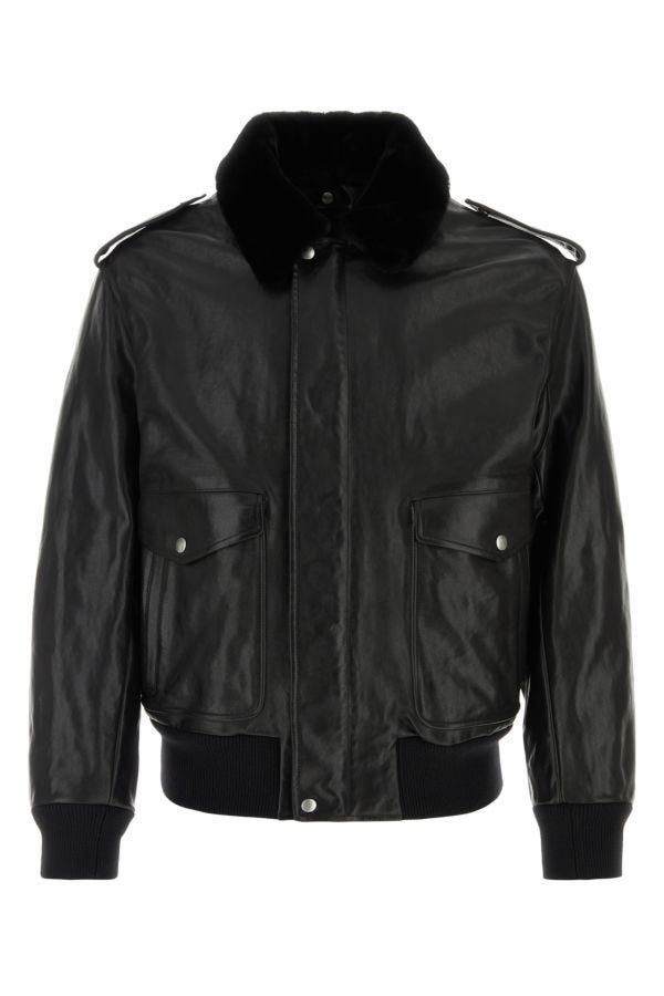 Prada Black Leather Jacket Size US L / EU 52-54 / 3 - 3 Thumbnail