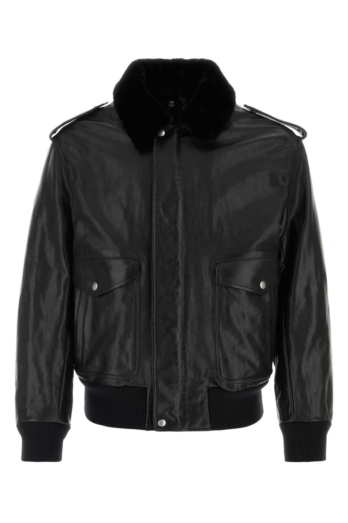 Prada Black Leather Jacket Size US L / EU 52-54 / 3 - 1 Thumbnail