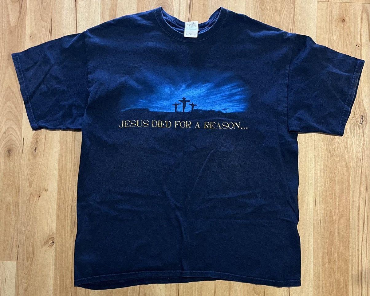 Vintage Vintage Jesus Died For Reason Tee Size US XL / EU 56 / 4 - 1 Thumbnail