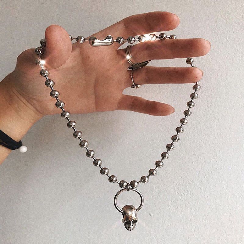 Jewelry Gothic Skull Pendant Necklace Size ONE SIZE - 1 Preview