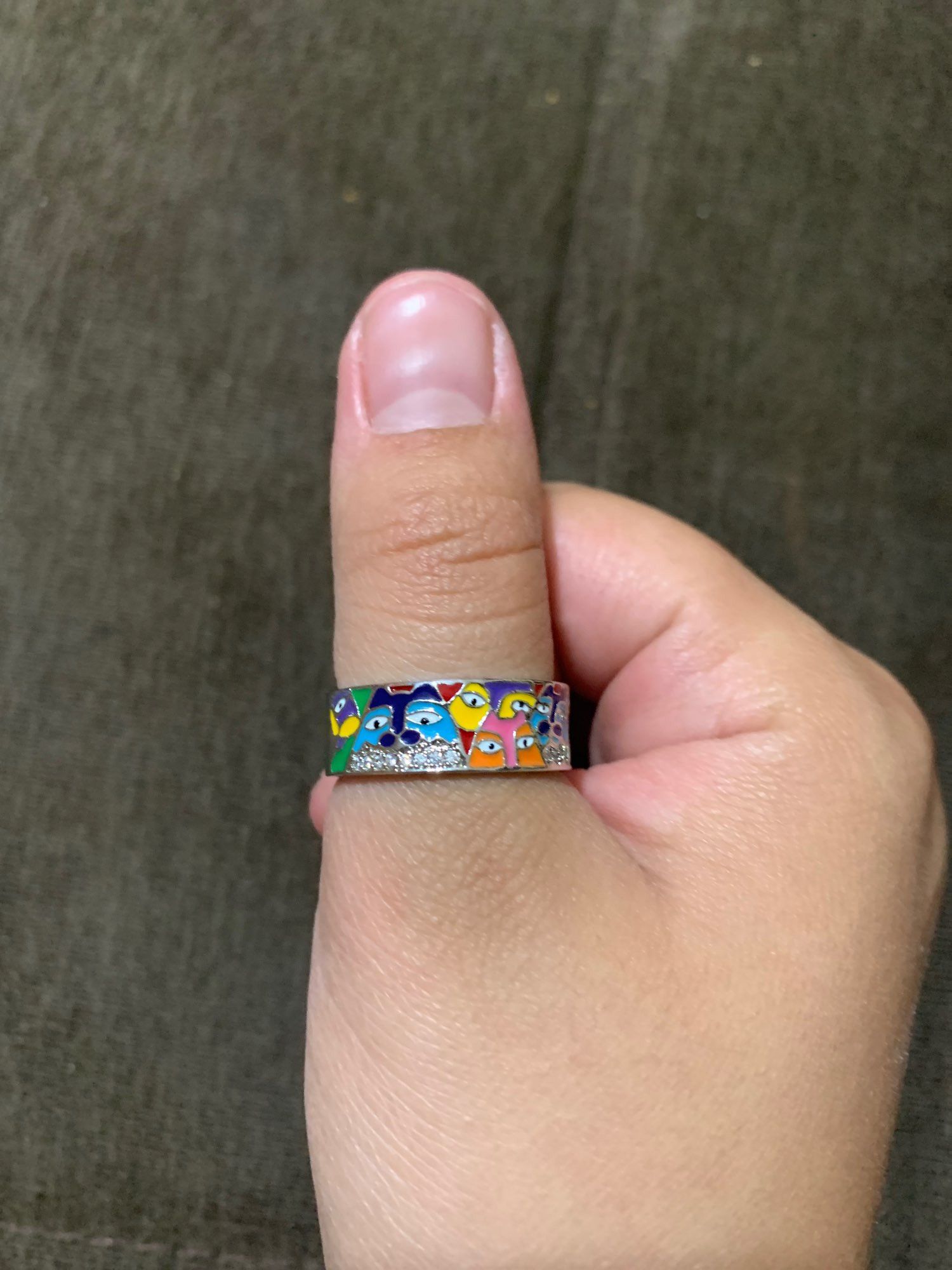 Japanese Brand Handmade Enamel Lovely Cat Ring Size ONE SIZE - 5 Thumbnail