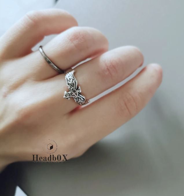 Jewelry Vintage Punk Raven Wing Ring Size ONE SIZE - 3 Thumbnail