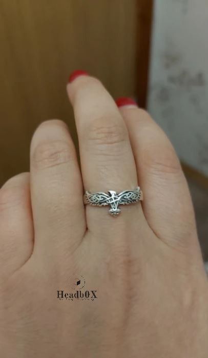 Jewelry Vintage Punk Raven Wing Ring Size ONE SIZE - 2 Thumbnail