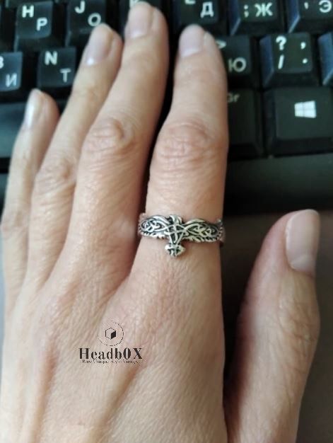 Jewelry Vintage Punk Raven Wing Ring Size ONE SIZE - 4 Thumbnail