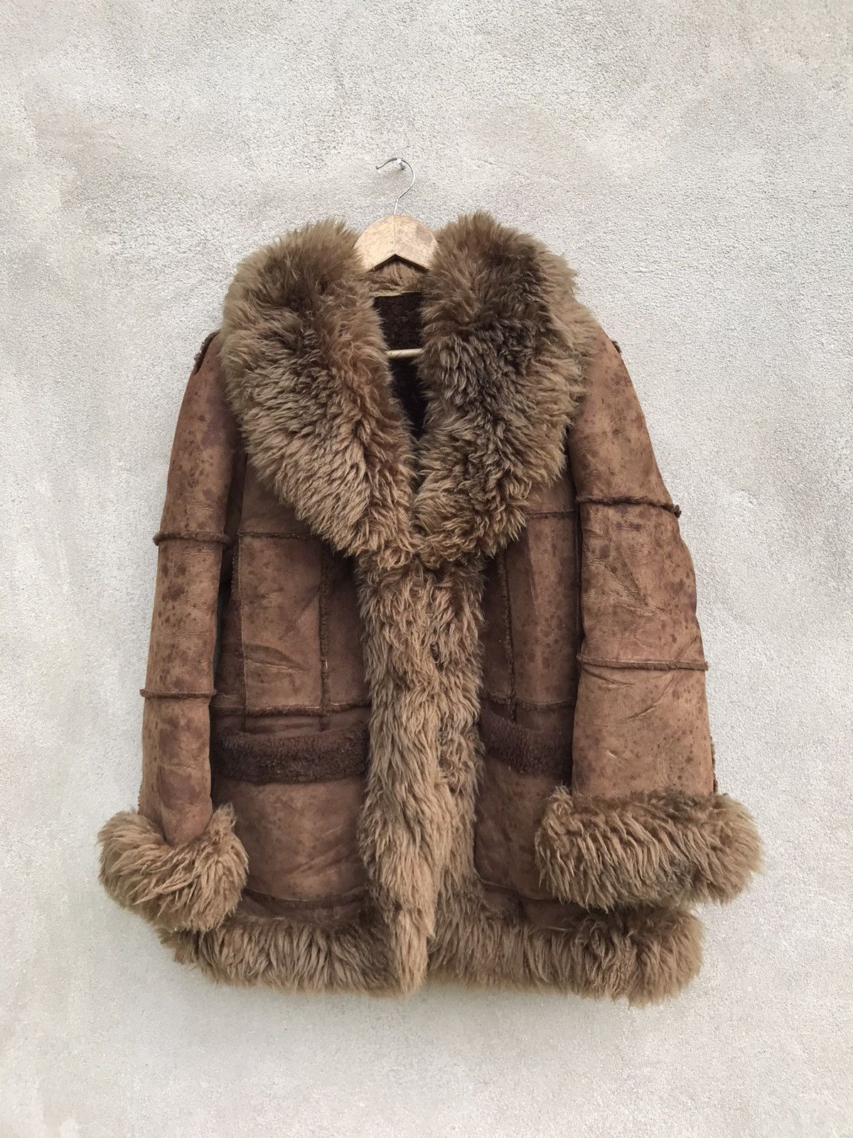 14th Addiction RARE SHEEPSKIN COAT FUR LEATHER JACKET UNISEX LIKE SAGA FOX Size US S / EU 44-46 / 1 - 2 Thumbnail