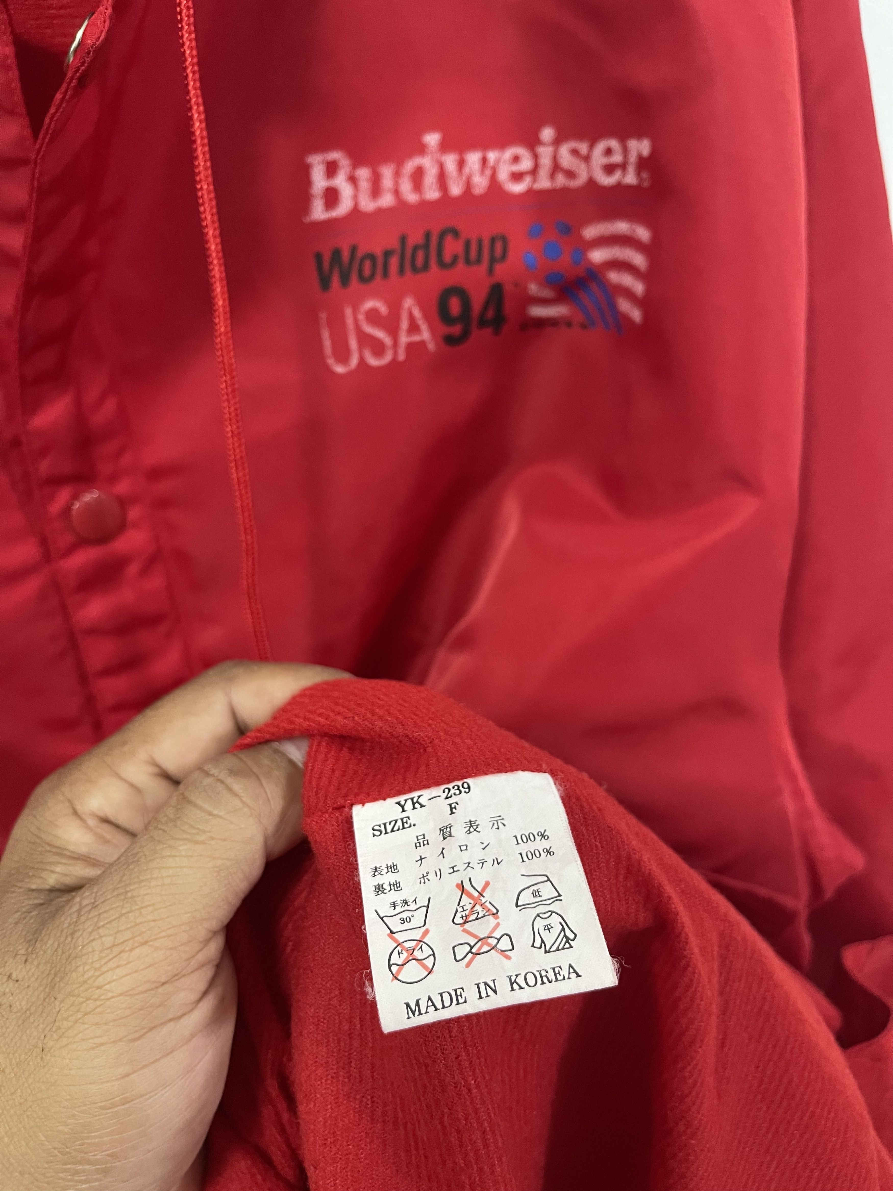 Vintage Vintage World Cup Usa 94 Budweiser Raincoats Long Jacket Size US M / EU 48-50 / 2 - 10 Thumbnail