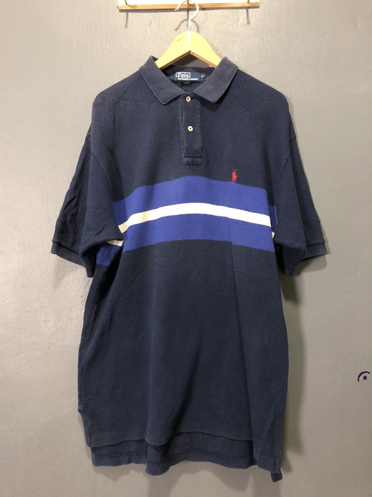Polo Ralph Lauren × Vintage VINTAGE POLO RALPH LAURENT STRIPE POLO SHIRT Size US L / EU 52-54 / 3 - 1 Thumbnail