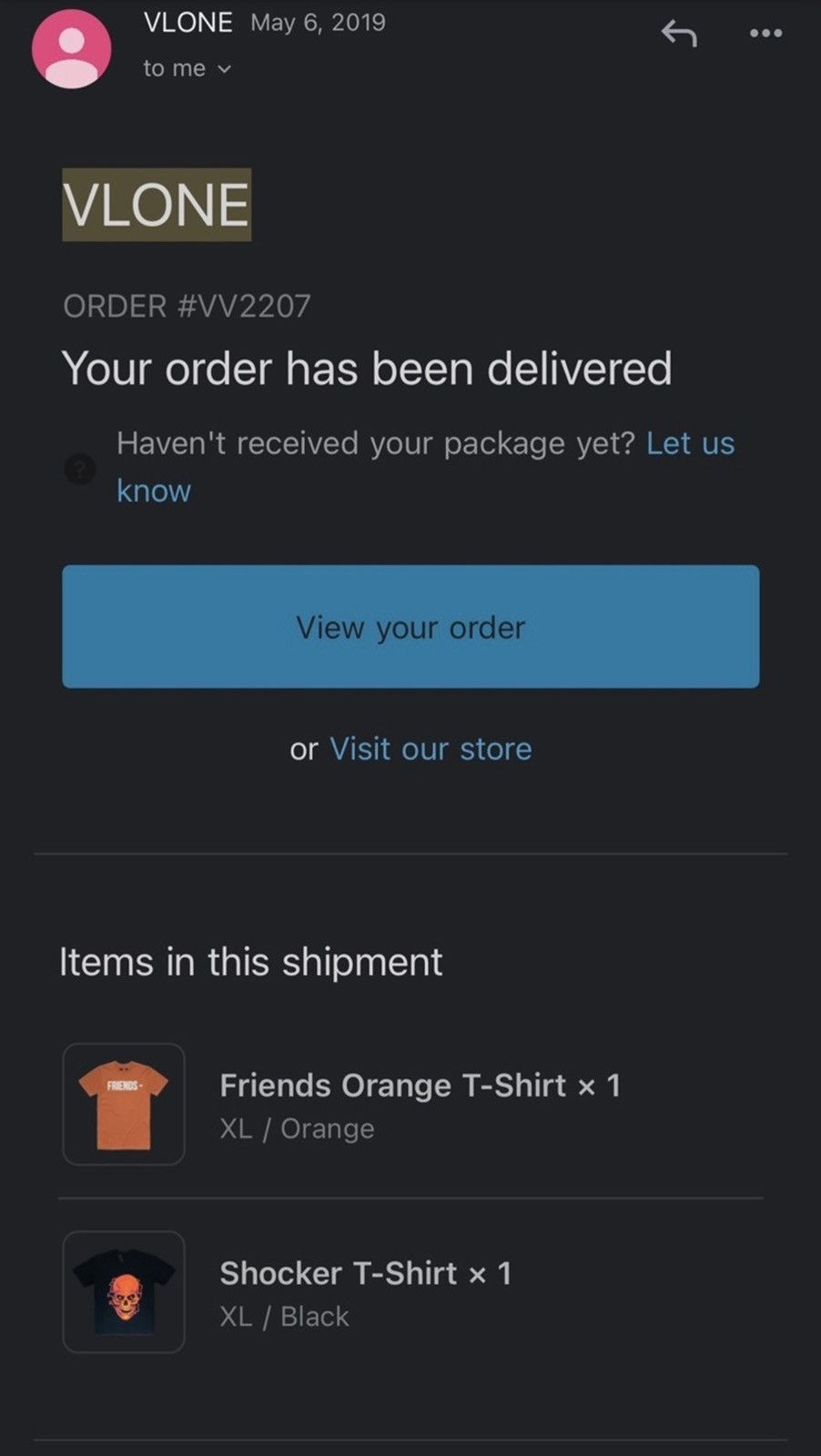 Vlone Vlone shocker tee Size US XL / EU 56 / 4 - 8 Thumbnail