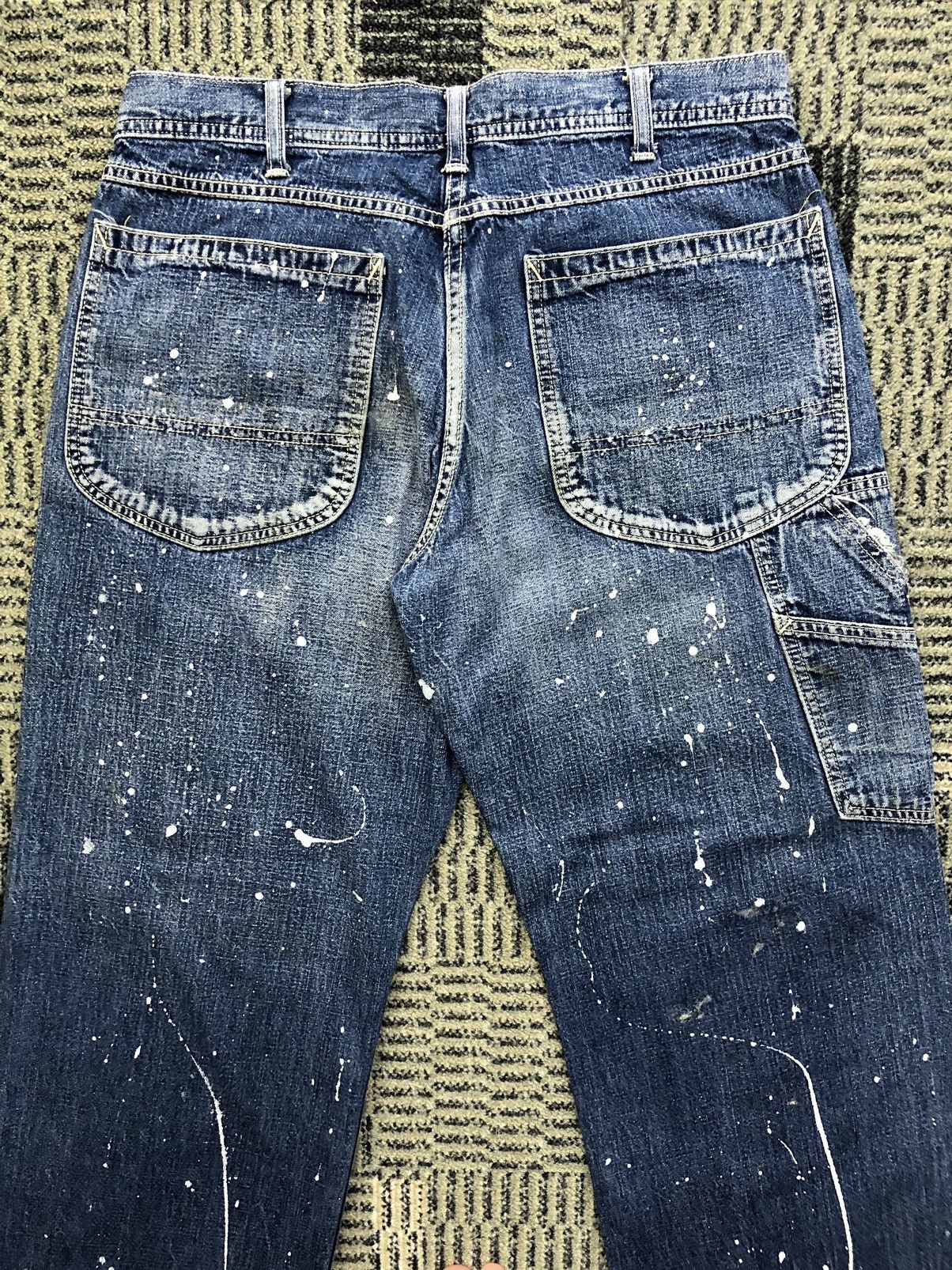 Lee Vintage Lee Paint Splatter Carpenter Faded Blue Jeans Size US 32 / EU 48 - 10 Thumbnail