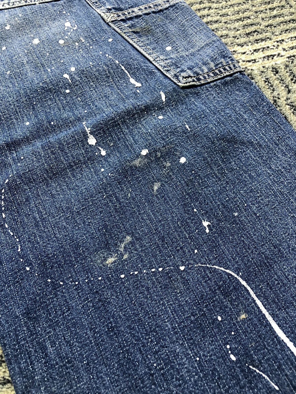 Lee Vintage Lee Paint Splatter Carpenter Faded Blue Jeans Size US 32 / EU 48 - 15 Thumbnail