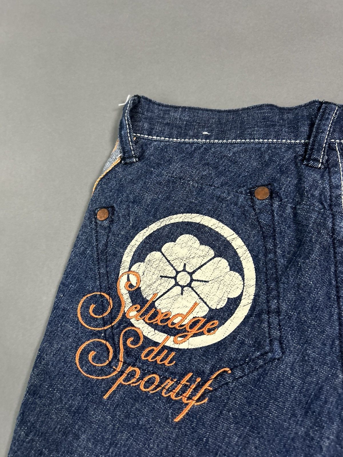 Evisu Evisu skirt selvedge du sportif vintage denim Y2K flower Size 24" / US 00 / IT 34 - 3 Thumbnail