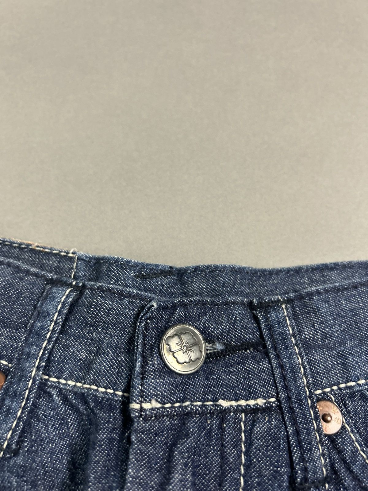 Evisu Evisu skirt selvedge du sportif vintage denim Y2K flower Size 24" / US 00 / IT 34 - 5 Thumbnail