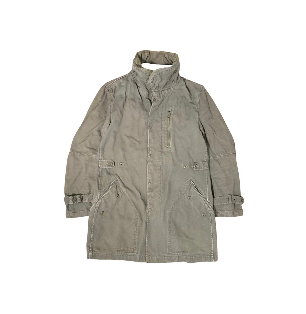 image of Avant Garde x Ppfm Long Jacket Tactical Utility in Green, Men's (Size Medium)