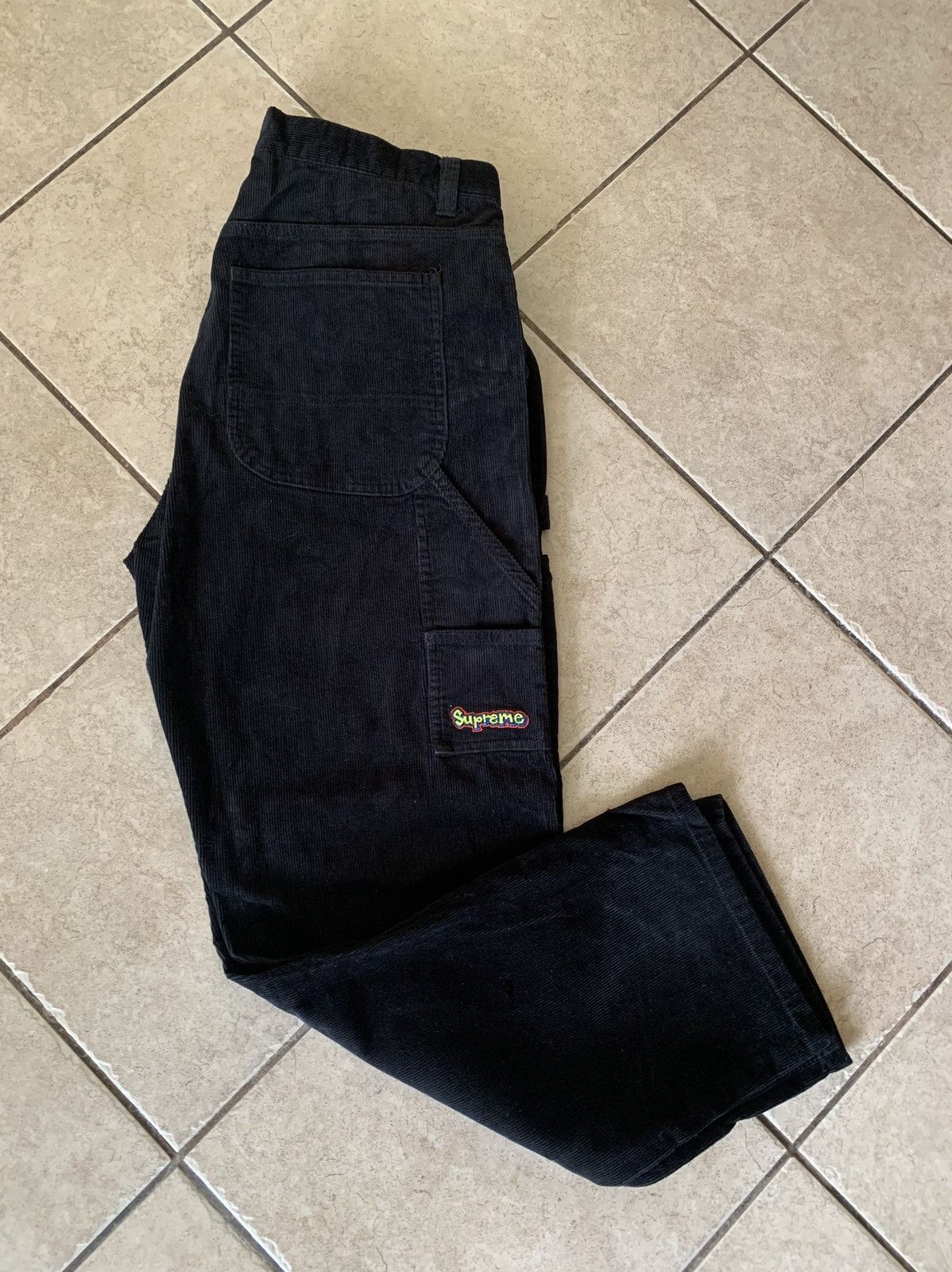 Supreme Supreme Corduroy Painter Carpenter Pant FW18 Black | Grailed