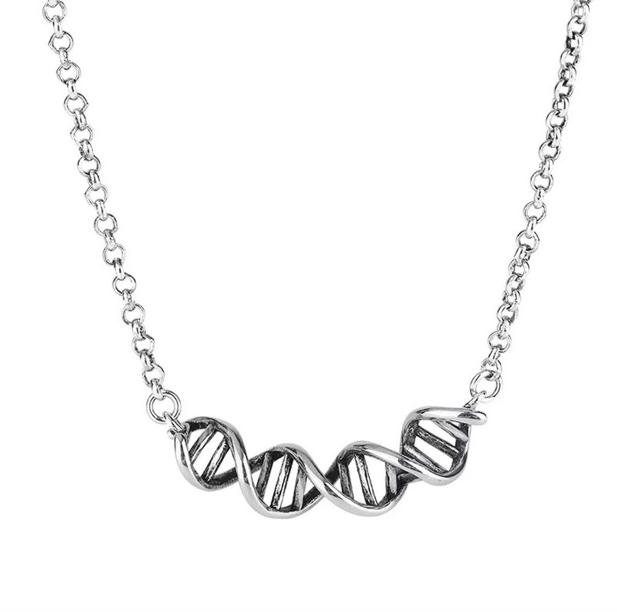 Vintage DNA Chain Twisted Spiral Charming Necklace Size ONE SIZE - 1 Thumbnail