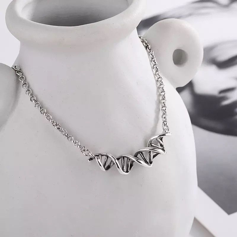 Vintage DNA Chain Twisted Spiral Charming Necklace Size ONE SIZE - 3 Thumbnail