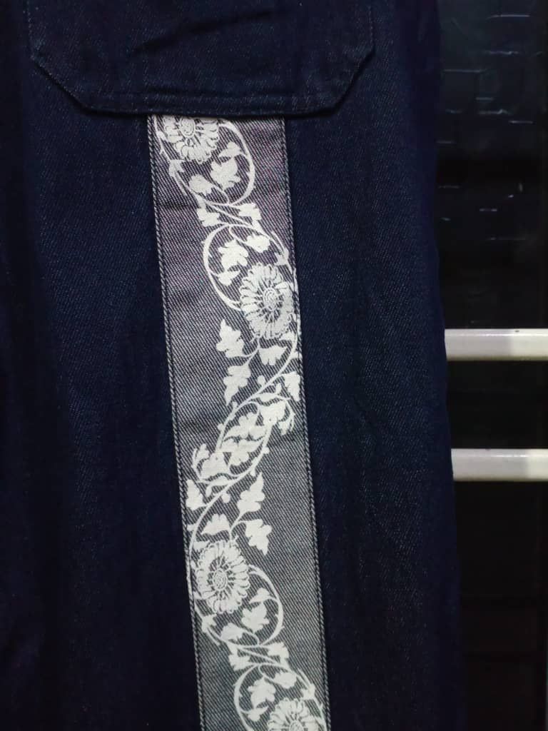 Japanese Brand Japanese Traditional Floral Patchwork Denim Size US 32 / EU 48 - 6 Thumbnail
