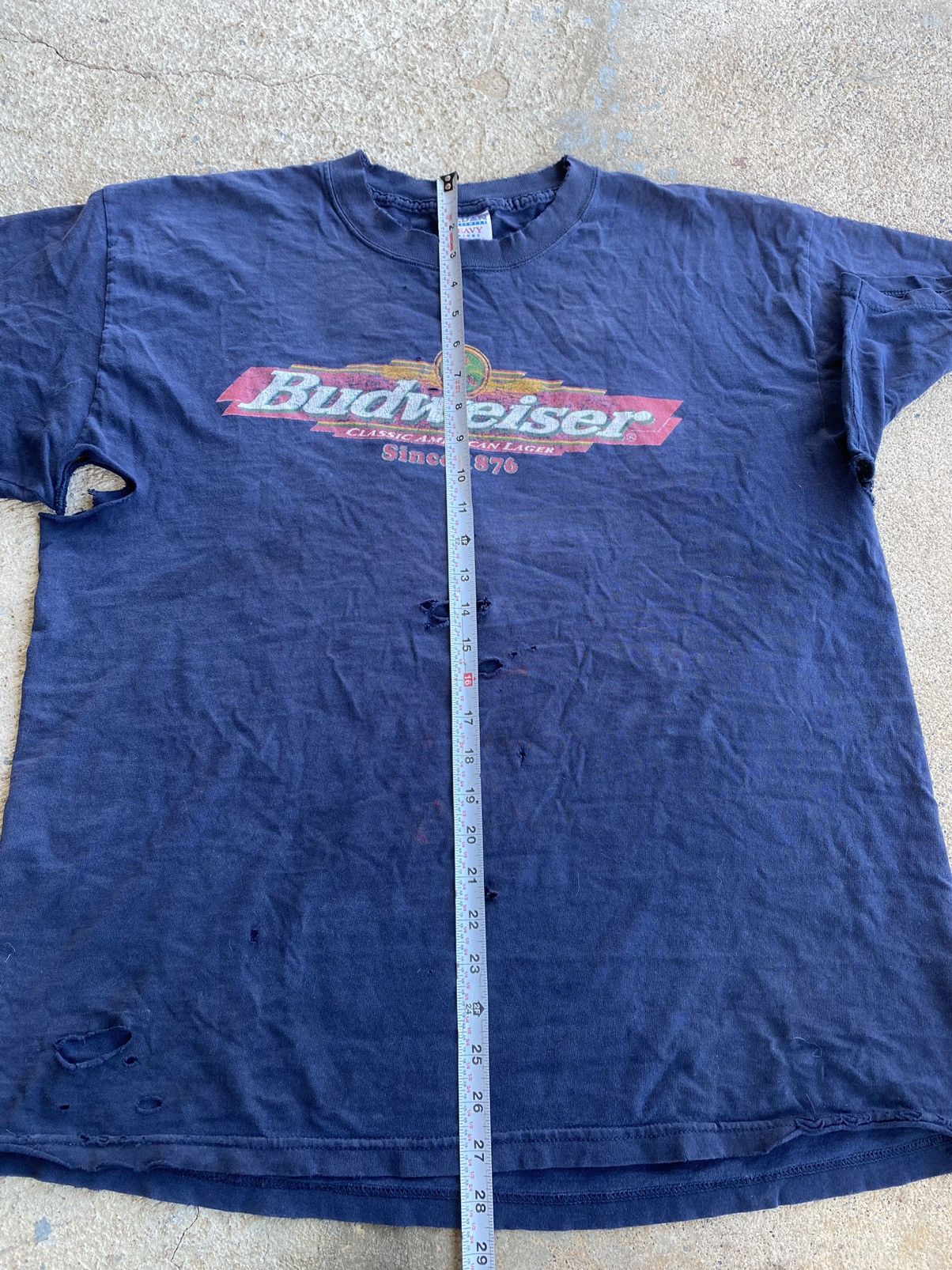 Budweiser × Vintage Vintage 90’s Budweiser Frog Distressed Thrashed Shirt Size US XL / EU 56 / 4 - 12 Thumbnail
