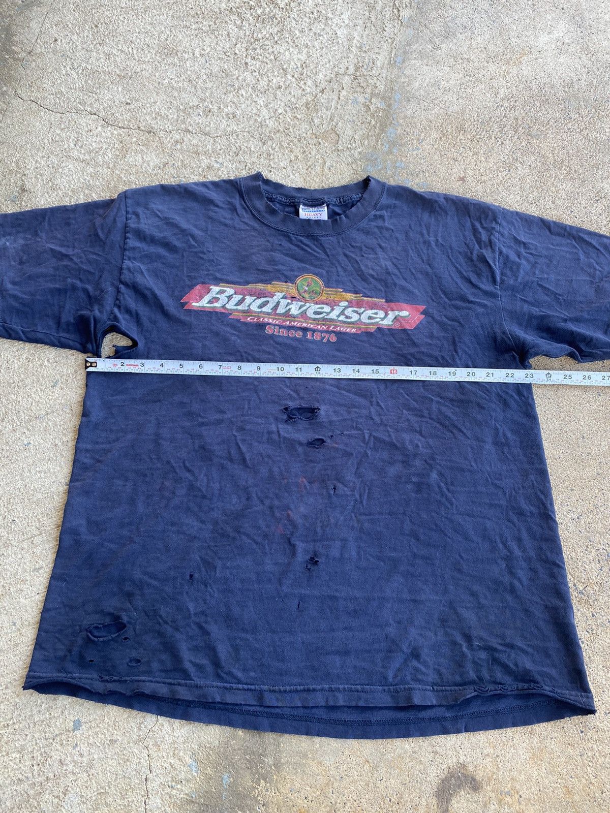 Budweiser × Vintage Vintage 90’s Budweiser Frog Distressed Thrashed Shirt Size US XL / EU 56 / 4 - 13 Thumbnail