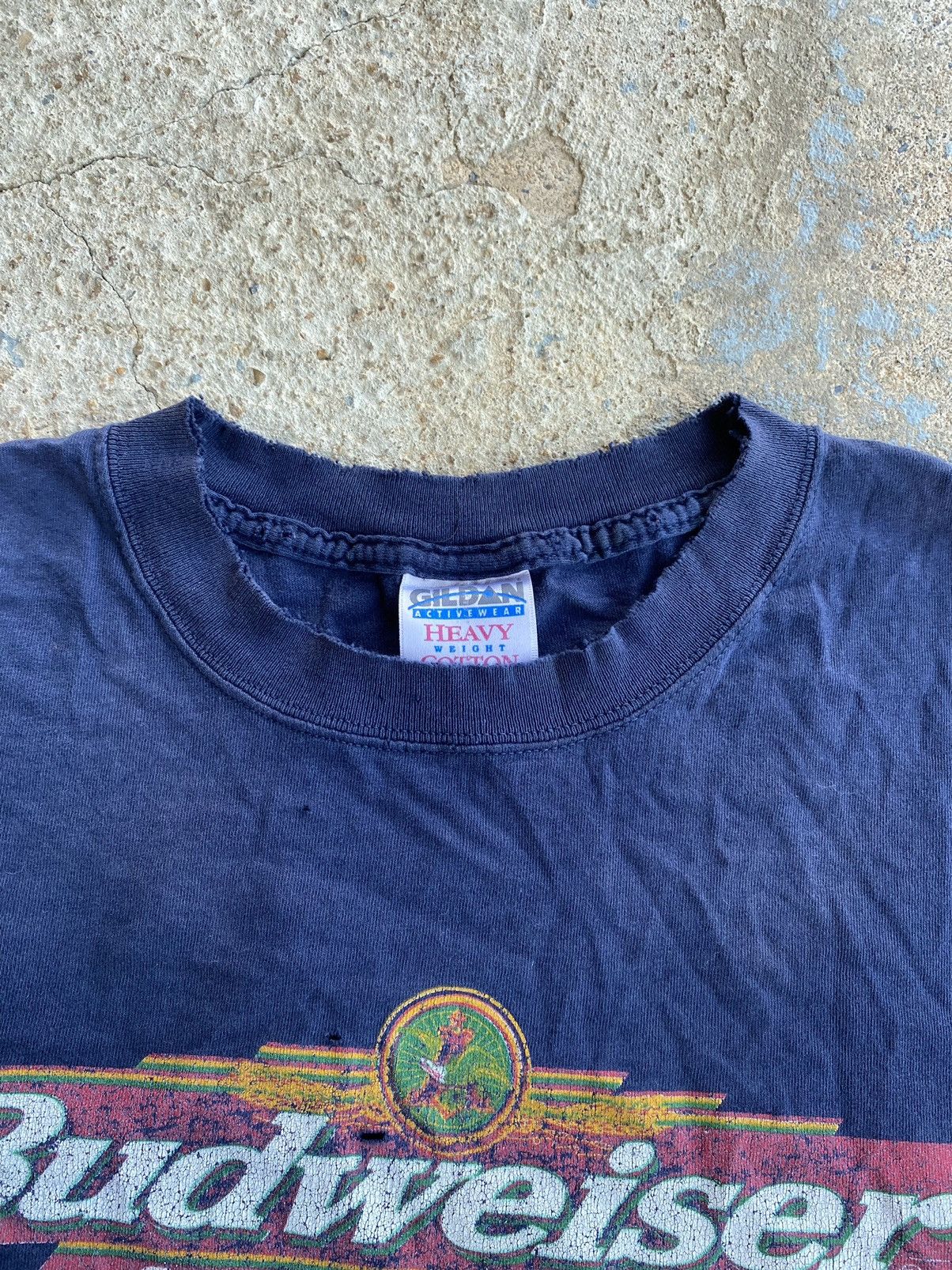 Budweiser × Vintage Vintage 90’s Budweiser Frog Distressed Thrashed Shirt Size US XL / EU 56 / 4 - 10 Thumbnail
