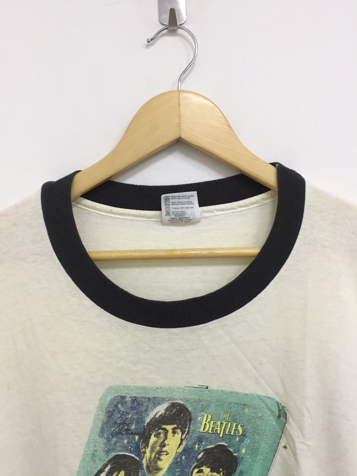 Band Tees × Vintage VINTAGE THE BEATLES RINGER TSHIRT Size US XL / EU 56 / 4 - 2 Thumbnail