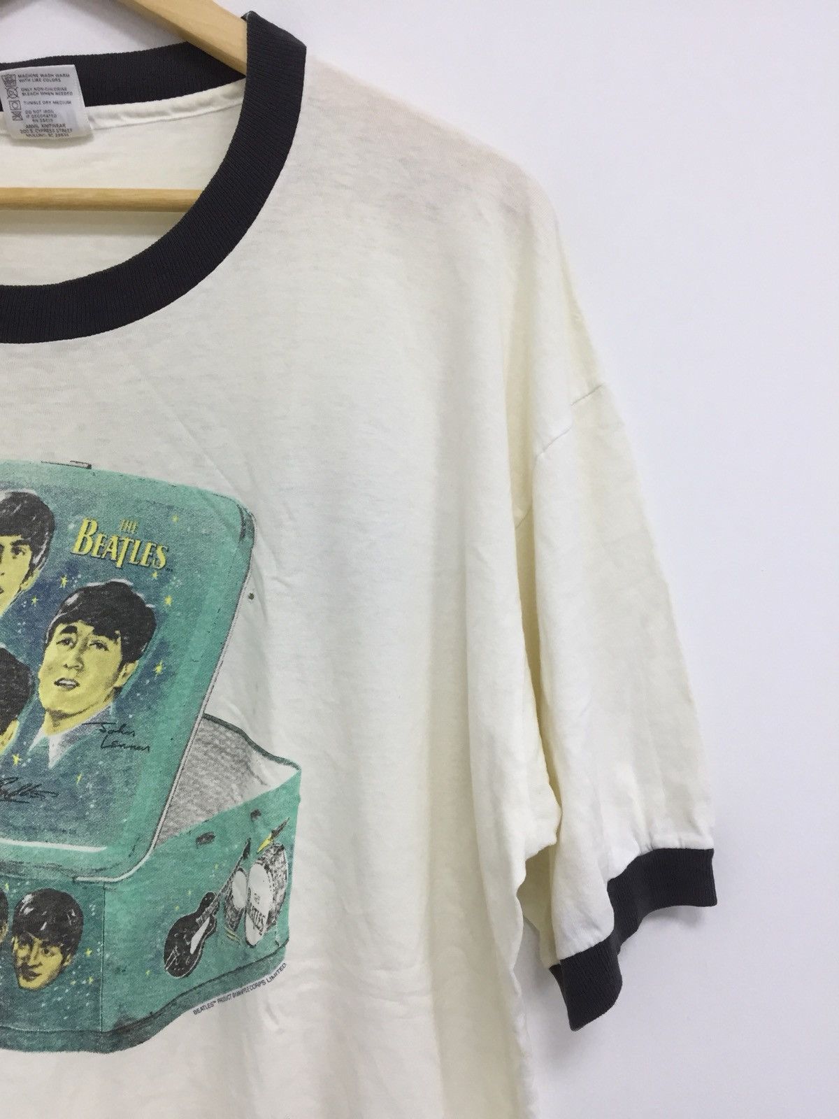 Band Tees × Vintage VINTAGE THE BEATLES RINGER TSHIRT Size US XL / EU 56 / 4 - 3 Thumbnail