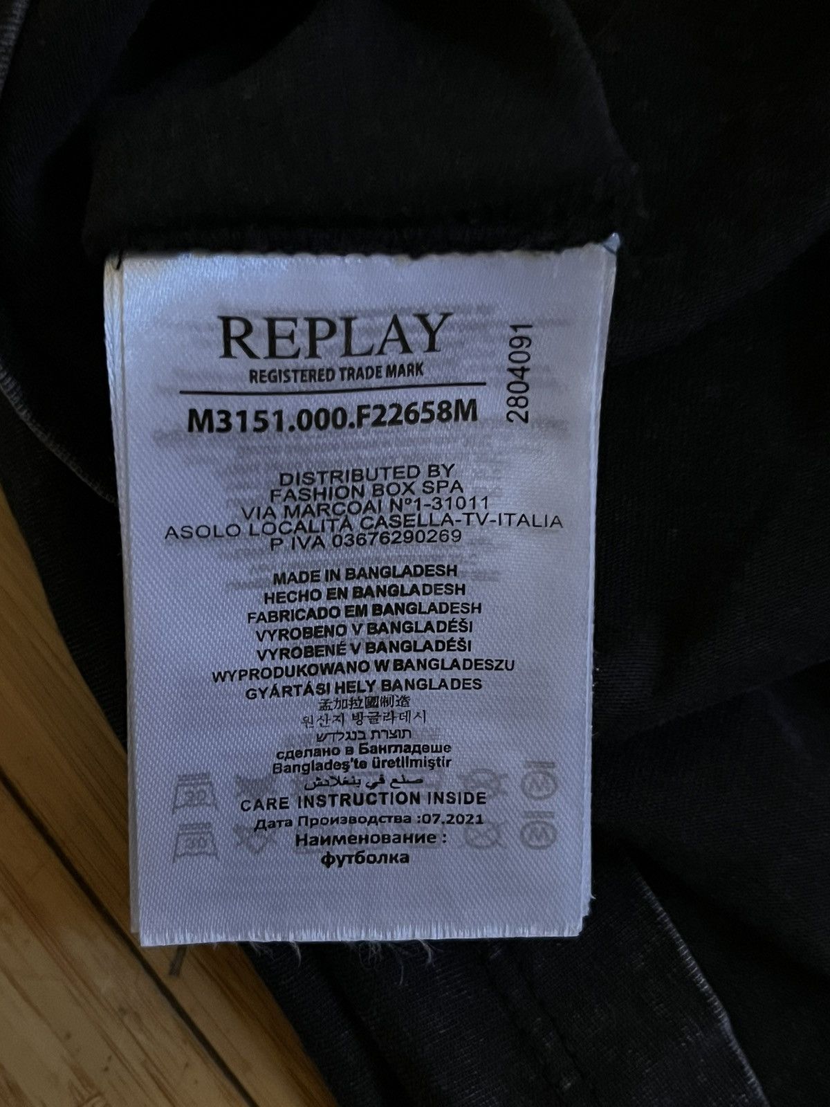 Replay Replay Men’s T-Shirt with Rhinestones Embellishment Size US M / EU 48-50 / 2 - 4 Thumbnail