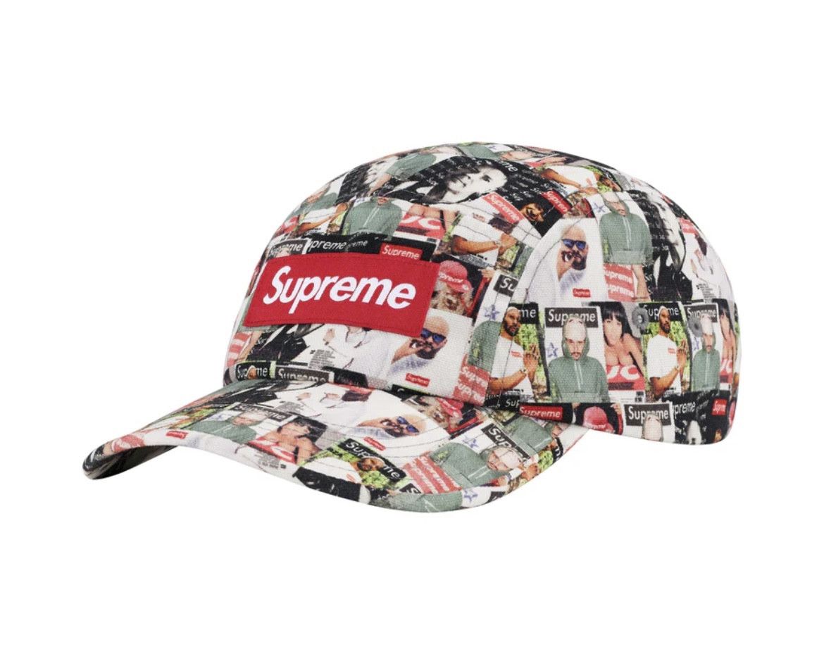 image of Supreme Magazine Camp Cap Multicolor In Hand, Men's